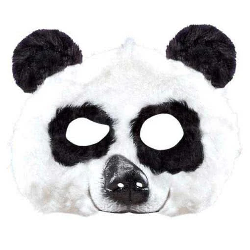 Panda Maske Aus Plüsch 1 Panda Maske Aus Plüsch