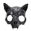Schwarze Fledermaus Schädel Halbmaske