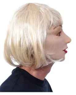 Realistische Frauenmaske Mit Kurzhaar -Deutschland Halloween Masken Verkäufe 2023 frauenmaske aus latex mit blonder peruecke cross dresser maske travestie maske lady boy maske 24299 04