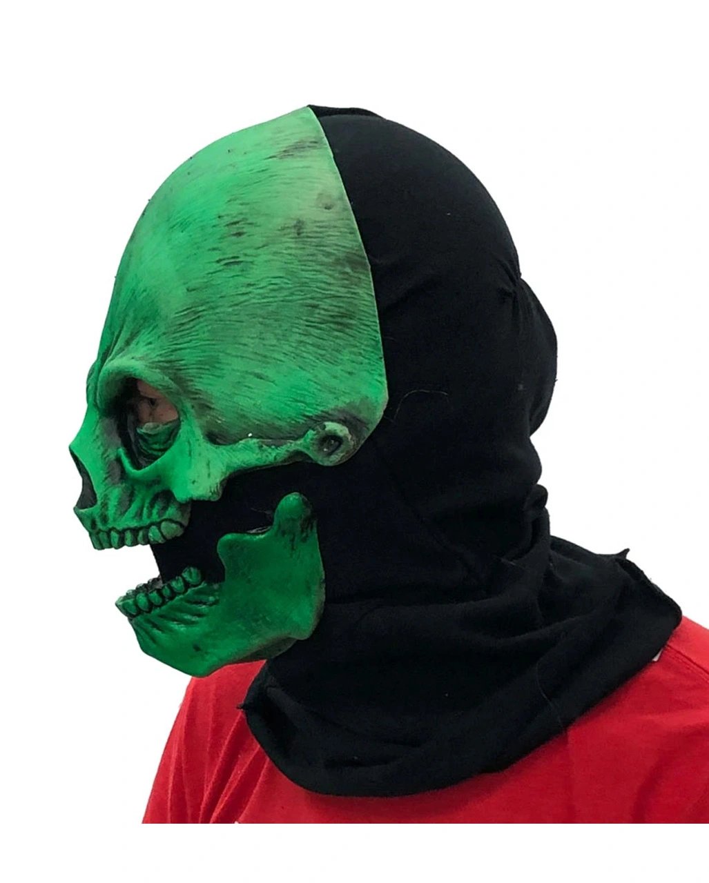 Grüne Totenschädel Maske UV Aktiv 4 Grüne Totenschädel Maske UV Aktiv – Bild 4