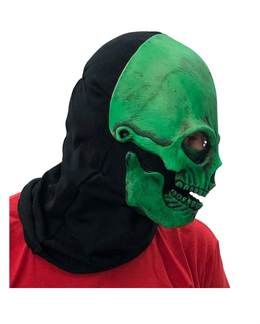 Grüne Totenschädel Maske UV Aktiv 5 Grüne Totenschädel Maske UV Aktiv – Bild 5