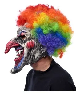 Horror Clown Maske Mit Rainbow Afro -Deutschland Halloween Masken Verkäufe 2023 horror clown maske mit rainbow afro killer clown maske halloween maske halloween maske 17724 03
