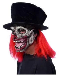 Horror Clown Maske Mit Hut -Deutschland Halloween Masken Verkäufe 2023 horror clown maske mit zylinder horror clown mask with top hat 19346 03