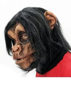 Schimpansen Maske Deluxe -Deutschland Halloween Masken Verkäufe 2023 schimpansen maske affenmaske chimp mask tiermaske 14243 03