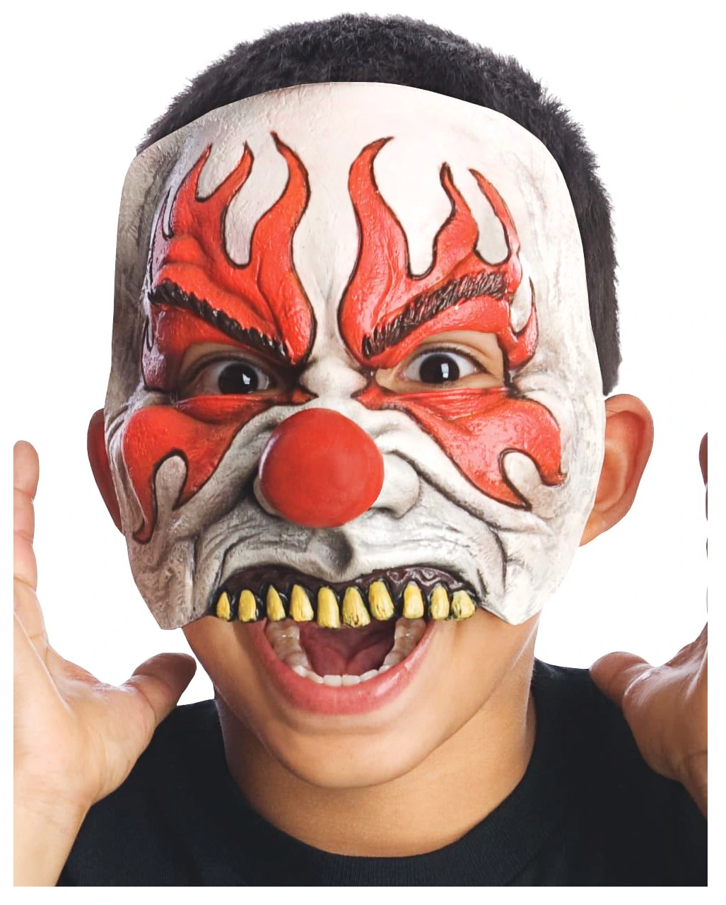 Smokey Horrorclown Halbmaske Für Kinder 1 Smokey Horrorclown Halbmaske Für Kinder