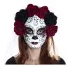 Sugar Skull Maske Mit Blumen & Schleier