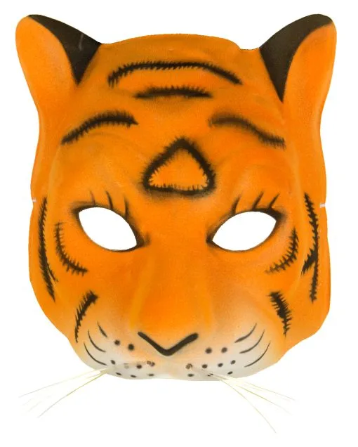 Tiger Halbmaske -Deutschland Halloween Masken Verkäufe 2023 tiger gesichtsmaske tiger halbmaske raubkatze kostuem zubehoer grosskatze maskierung 8801338