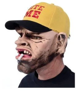 Trucker Redneck Maske Mit Baseball Cap -Deutschland Halloween Masken Verkäufe 2023 trucker hillbilly maske mit baesball cap redneck trucker latex mask with cap halloween and carnival masken 39670 2